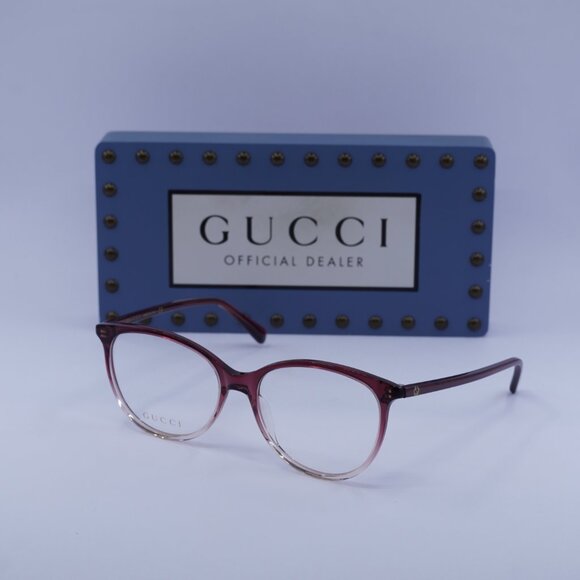 Gucci GG0550O 007 Cat Eye Eyeglasses - Burgundy Gradient 53mm - Picture 5 of 11